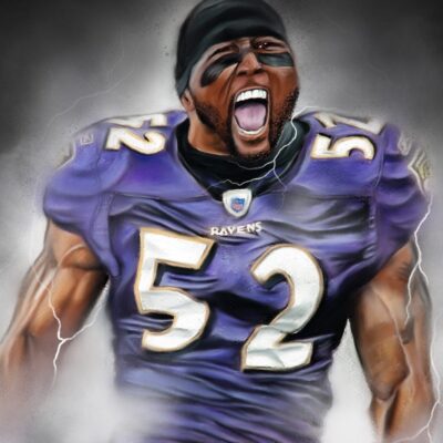 Ray Lewis Gridiron Legend Canvas Prints Wall Art Decor 1