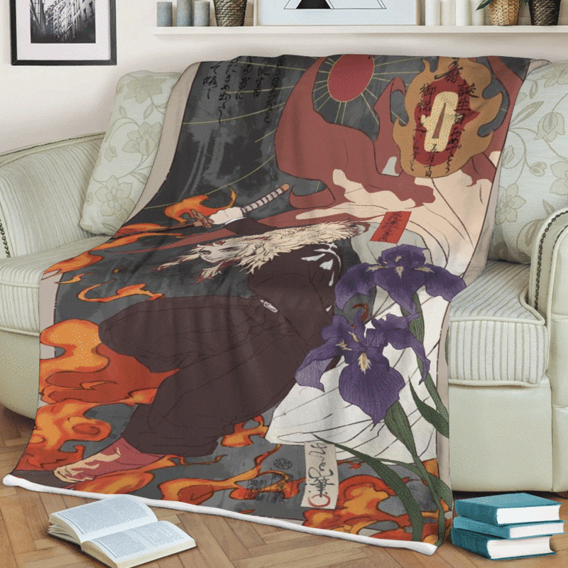 Rengoku Kyojuro Anime Kimetsu No Yaiba Anime Gift Lover Comfy Sofa Throw Blanket Gift 1
