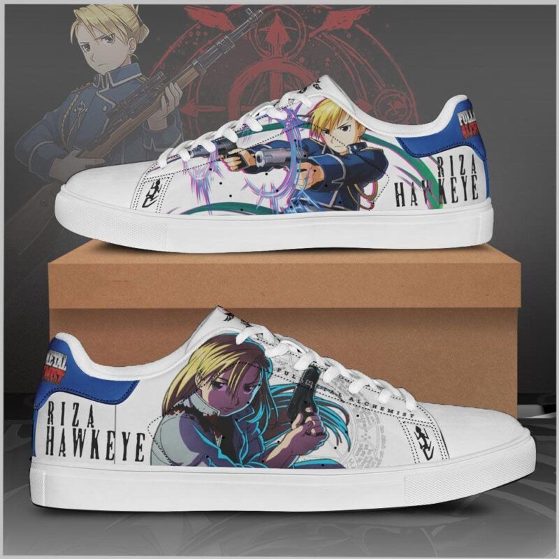 Riza Hawkeye Fullmetal Alchemist Low Top Leather Skate Shoes