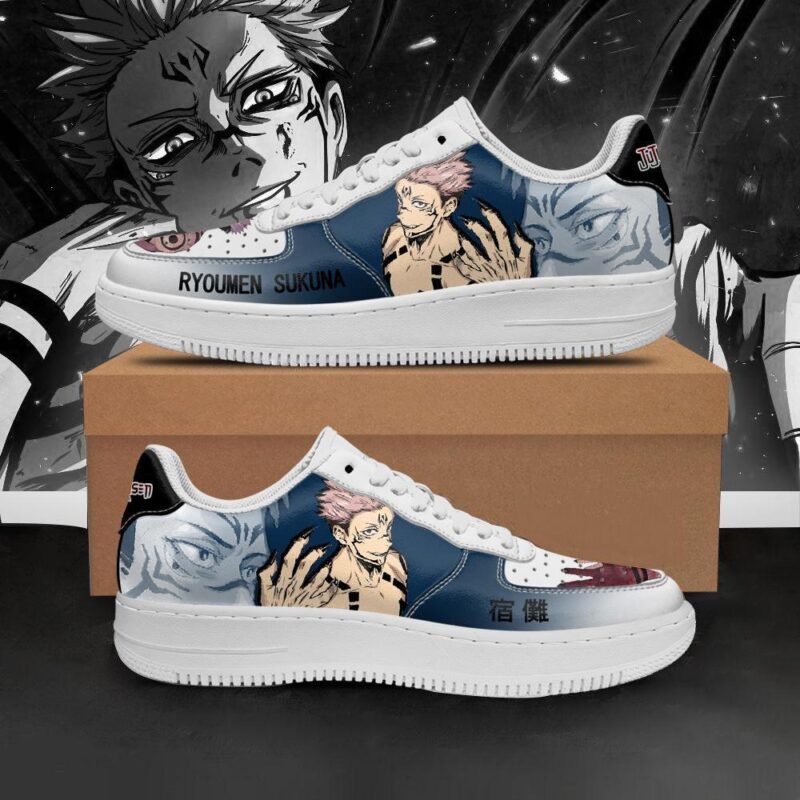 Ryoumen Sukuna Jujutsu Kaisen Air Force 1 Sneakers Custom Anime Shoes