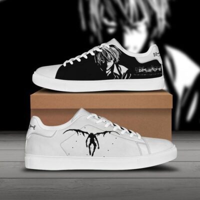 Ryuk And Ryuzaki Death Note Low Top Leather Skate Shoes