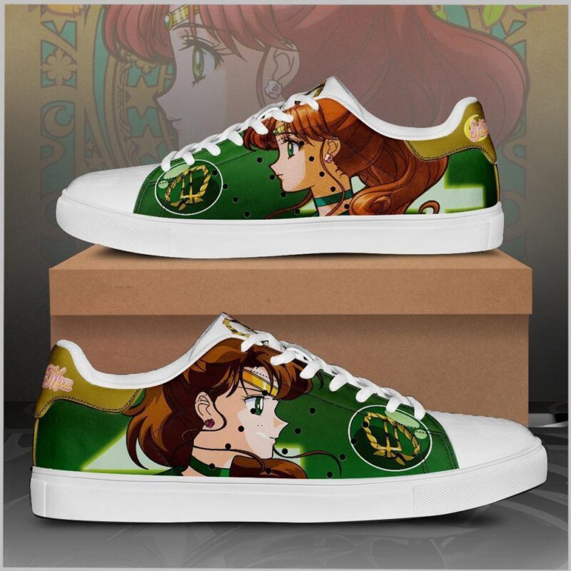 Sailor Jupiter Sailor Moon Low Top Leather Skate Shoes