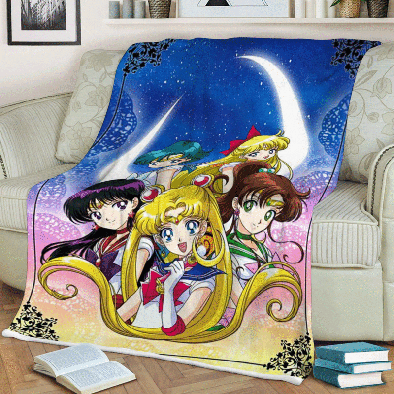 Sailor Moon Manga Premium Comfy Sofa Throw Blanket Gift