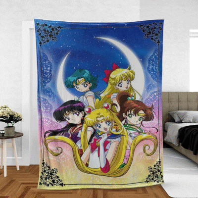 Sailor Moon Manga Gift Fan ,Sailor Moon Manga Premium Comfy Sofa Throw Blanket Gift