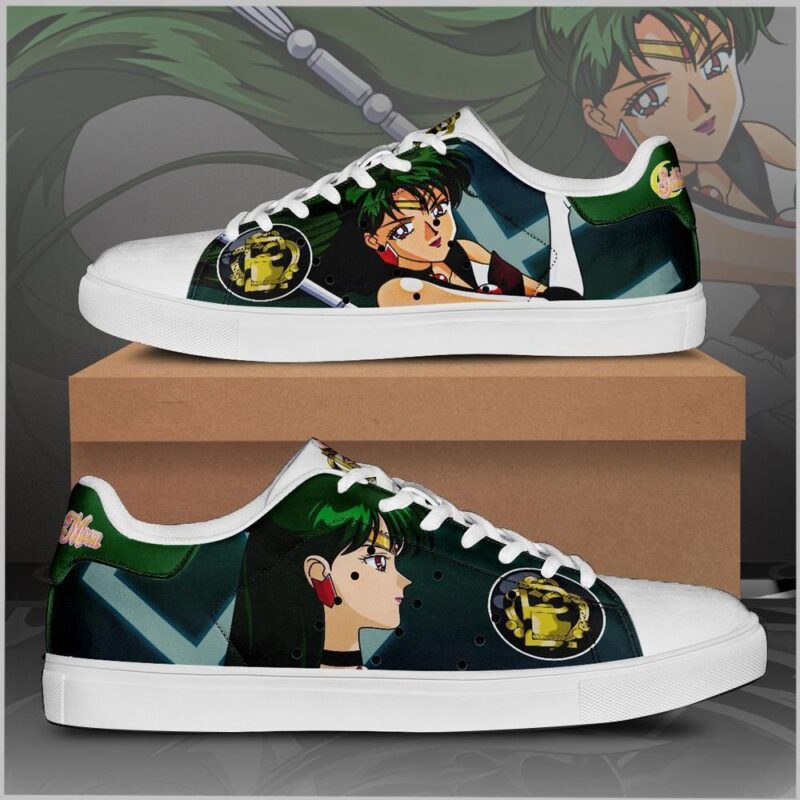 Sailor Pluto Sailor Moon Low Top Leather Skate Shoes