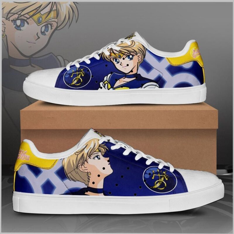 Sailor Uranus Sailor Moon Anime Moon Low Top Leather Skate Shoes