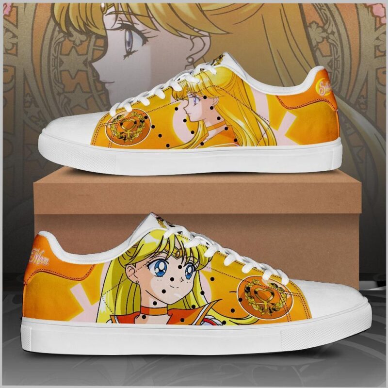 Sailor Venus Sailor Moon Low Top Leather Skate Shoes