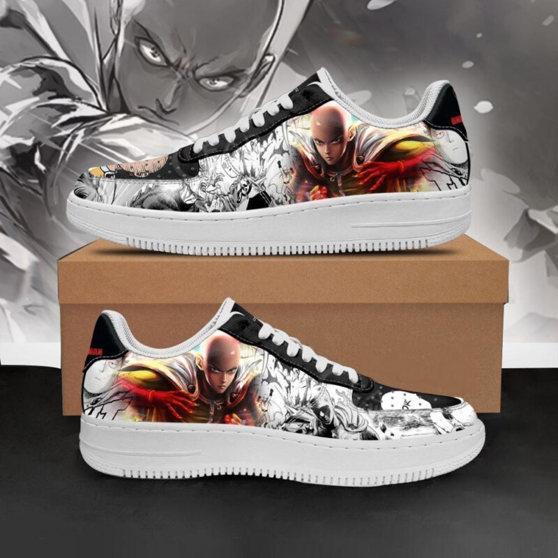 Saitama One Punch Man Sneakers Anime Custom Shoes Air Force 1 Sneakers