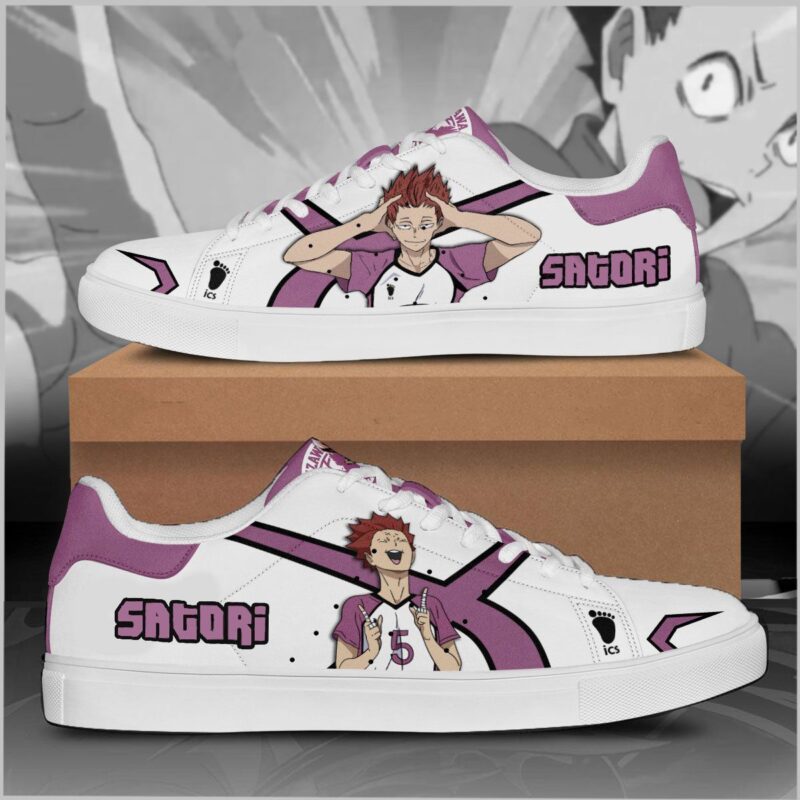 Satori Tendo Haikyuu Low Top Leather Skate Shoes