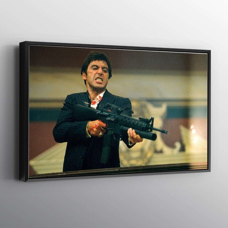 Scarface Al pacino say hello to my little friend Print Wall Art Canvas