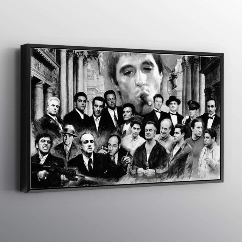 Scarface Al pacino whole family Print Wall Art Canvas