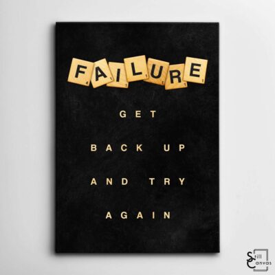 Scrabble Canvas Art Failure Definition Pieces Quote Inspirational Framed Canvas Wall Art Poster Print 2