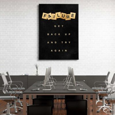 Scrabble Canvas Art Failure Definition Pieces Quote Inspirational Framed Canvas Wall Art Poster Print 3