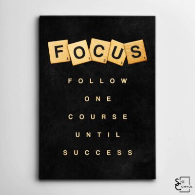 Scrabble Canvas Art Focus Definition Pieces Quote Inspirational Framed Canvas Wall Art Poster Print 2