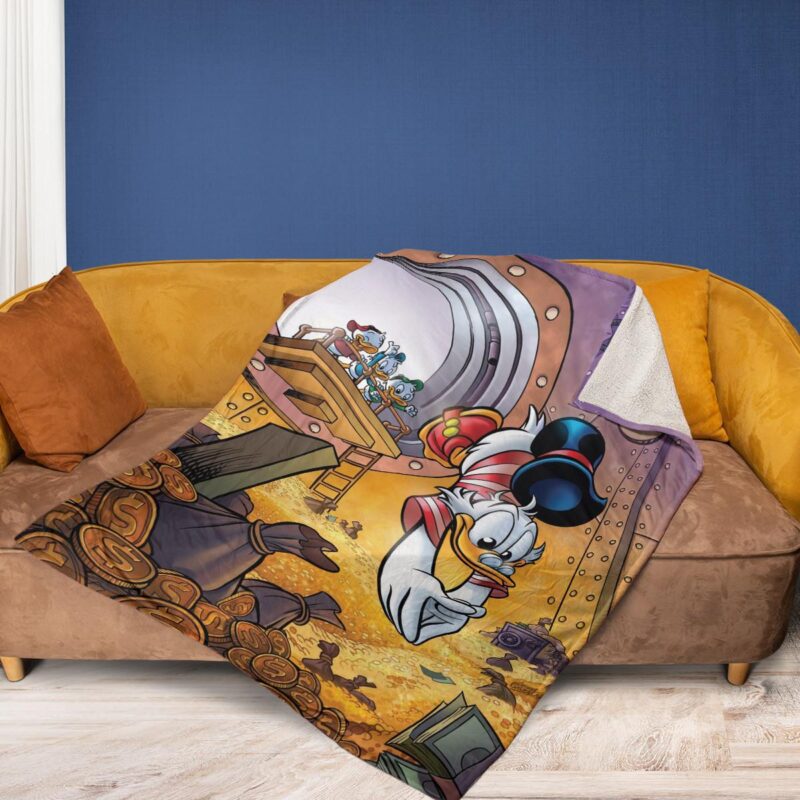 Disney Scrooge McDuck Comfy Sofa Throw Blanket Gift