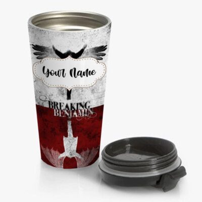 Shinedown Art Travel Mug Custom Personalized Name Stainless Steel Bottle
