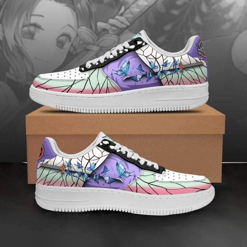 Shinobu Kocho Air Force 1 Sneakers Nichirin Sword Demon Slayer Anime Shoes