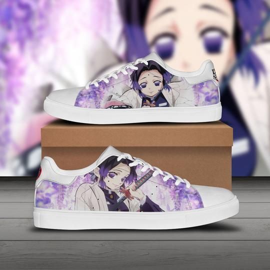 Shinobu Kocho Demon Slayer Low Top Leather Skate Shoes, Tennis Shoes ...