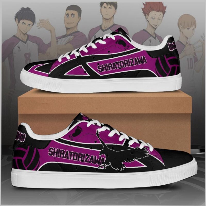 Shiratorizawa Academy Haikyuu Low Top Leather Skate Shoes