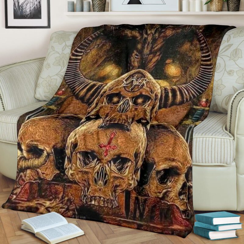 Slayer Band Rock Thank You For The Memories 577 Gift Lover Premium Comfy Sofa Throw Blanket Gift