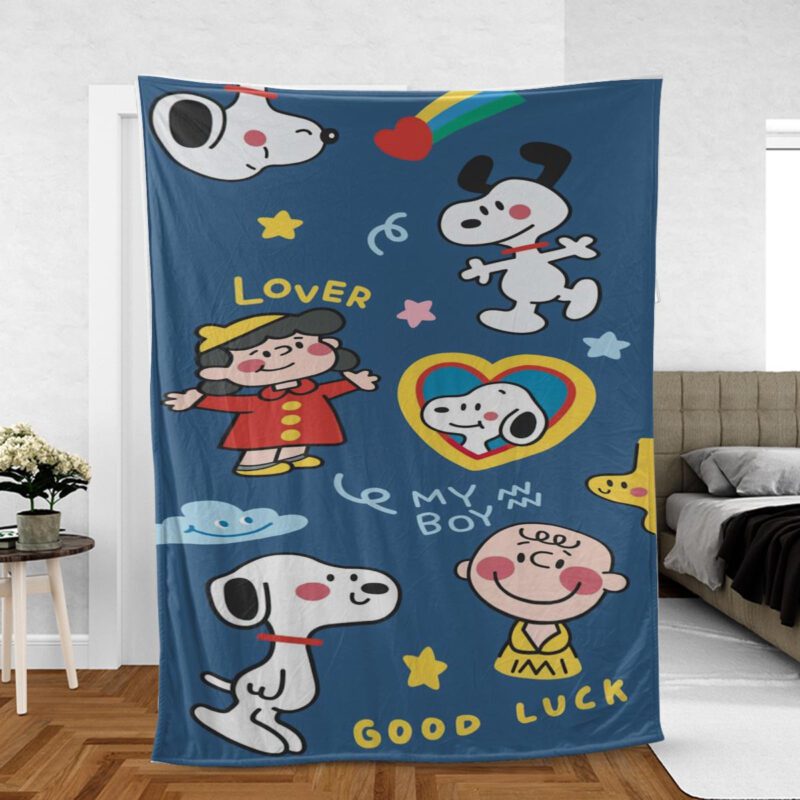 Snoopy Peanuts Comfy Sofa Throw Blanket Gift