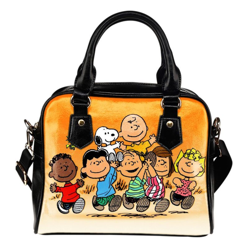 Snoopy And Friends Lady Leather Shoulder Hand Bag SB0086