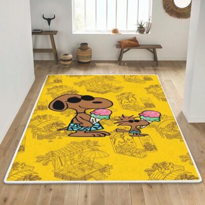 Snoopy The Peanuts Gift For Fan Rug Floor Decor