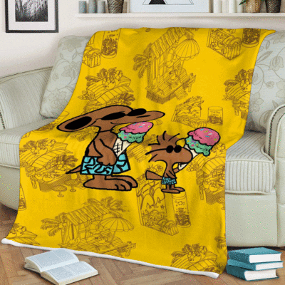 Snoopy And Woodstock Cream Vacation Summer Peanuts Cartoon Gift Lover Comfy Sofa Throw Blanket Gift 1 Snoopy And Woodstock Cream Vacation Summer Peanuts Cartoon Gift Lover Comfy Sofa Throw Blanket Gift 1
