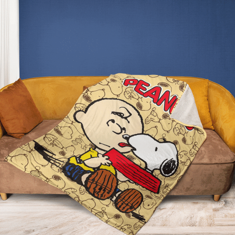 Snoopy Charlie Brown Peanuts Cartoon Ver5 Gifts LoverSnoopy Charlie Brown Peanuts Gift For Fan Comfy Sofa Throw Blanket Gift 2