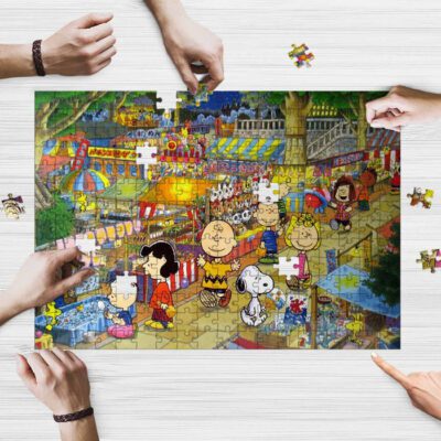 Snoopy Charlie Brown The Peanuts Cartoon 9 Gifts Lover Jigsaw Puzzle Game
