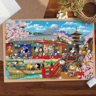 Snoopy Cherry Blossom Festival The Peanuts Cartoon 12 Gifts Lover Jigsaw Puzzle Game