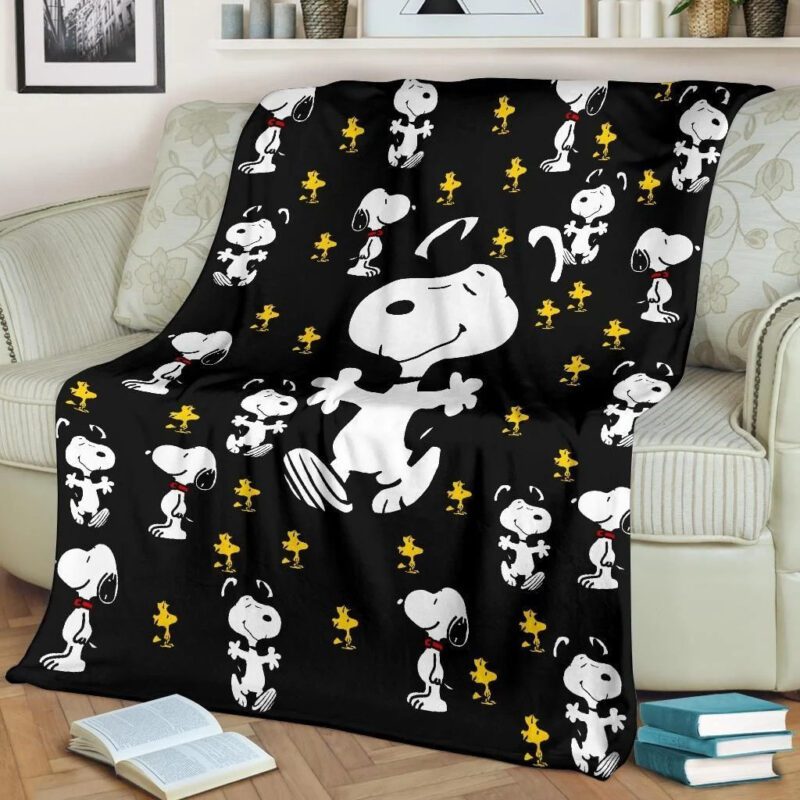 Snoopy Friendship With Woodstock Fleece Blanket
