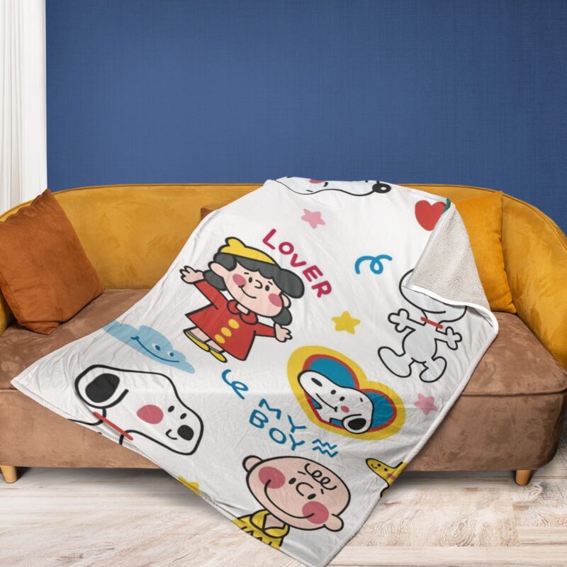 Snoopy Peanuts Friends 1 Fan Gift Snoopy Peanuts Friends Gift For Fan Comfy Sofa Throw Blanket Gift 2