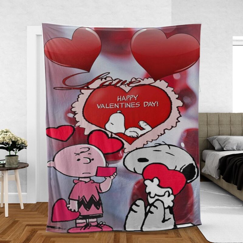 Snoopy Peanuts & Friends Gift For Fan Comfy Sofa Throw Blanket Gift