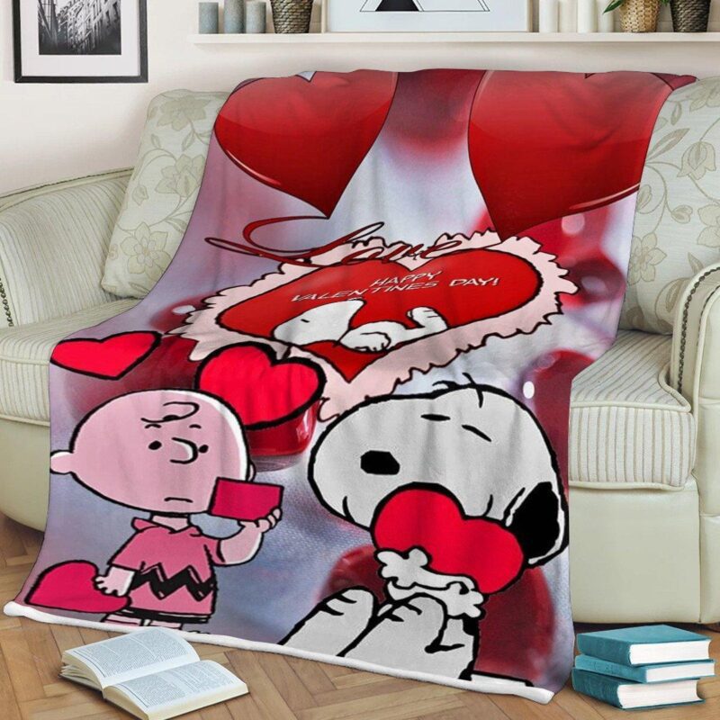 Snoopy Peanuts & Friends Happy Valentine's Day 4 Fan Gift