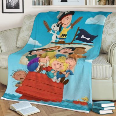 Snoopy Peanuts & Friends One Piece Fan Gift, Snoopy Peanuts & Friends Gift For Fan Comfy Sofa Throw Blanket Gift