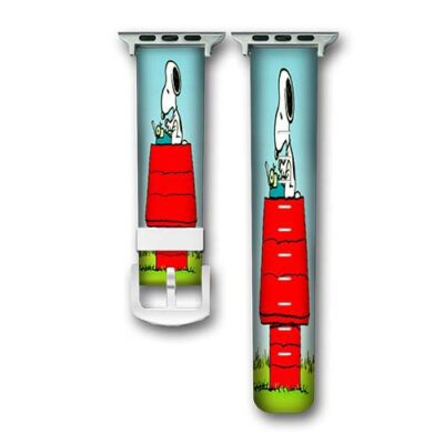 Snoopy The Peanuts Typing Custom Apple Watch Band Genuine Wrist Band Replacement