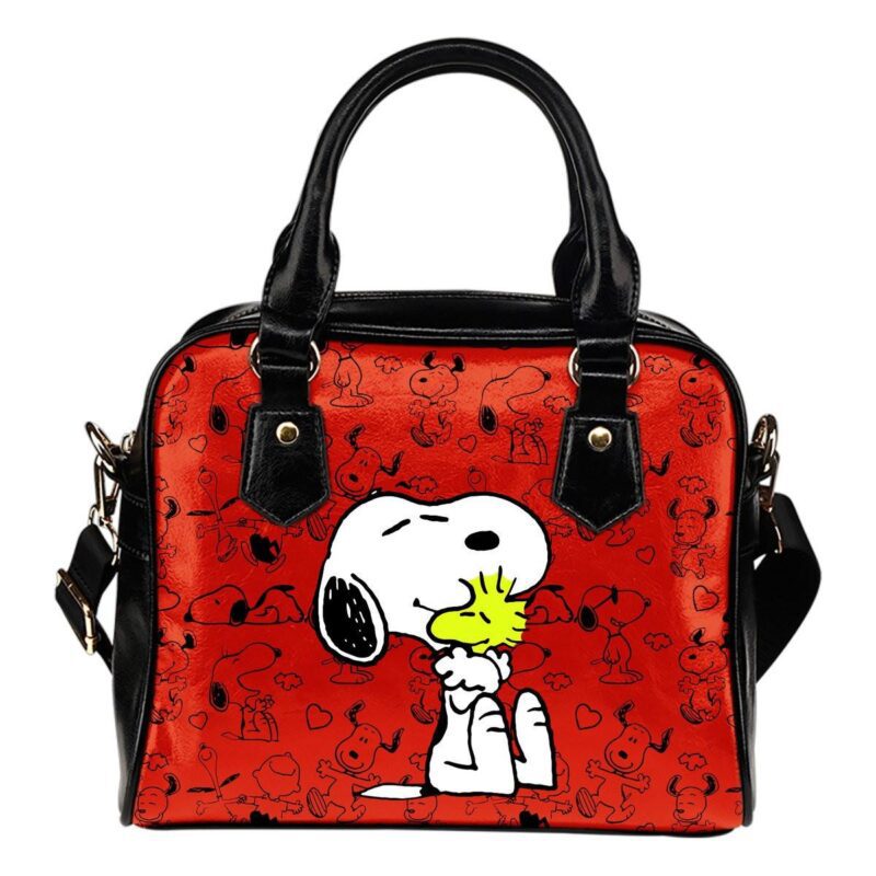 Snoopy Woodstock Lady Leather Shoulder Hand Bag SB0126