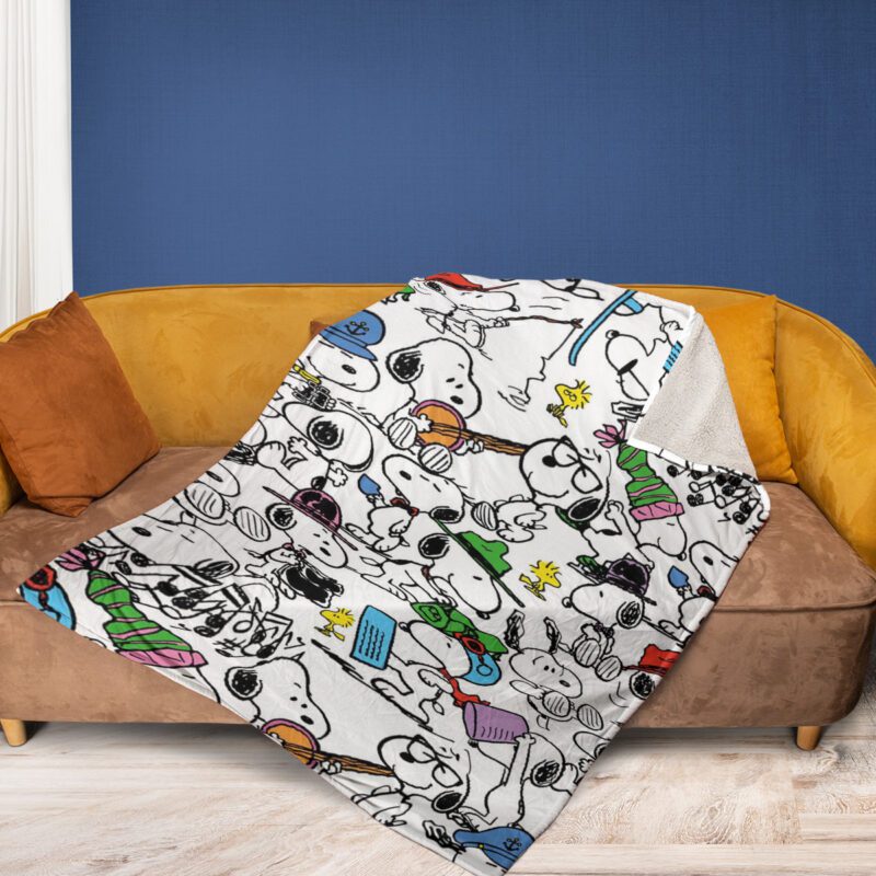 Snoopy Woodstock Peanuts Comfy Sofa Throw Blanket Gift