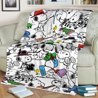 Snoopy Woodstock Peanuts Fan Gift, Snoopy Woodstock Peanuts Gift, Snoopy Woodstock Peanuts Comfy Sofa Throw Blanket Gift