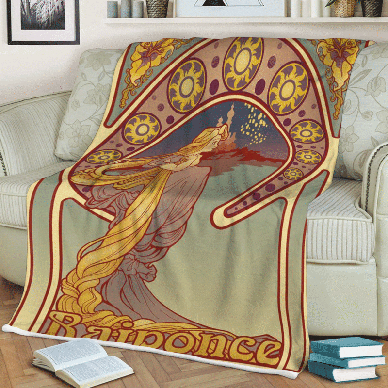 So Beautiful Rapunzel Tangled Cartoon Disney Ver5 Gift Lover Comfy Sofa Throw Blanket Gift 1