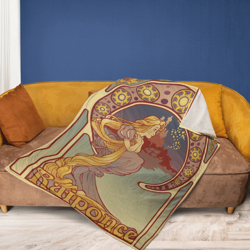 So Beautiful Rapunzel Tangled Cartoon Disney Ver5 Gift Lover Comfy Sofa Throw Blanket Gift 2