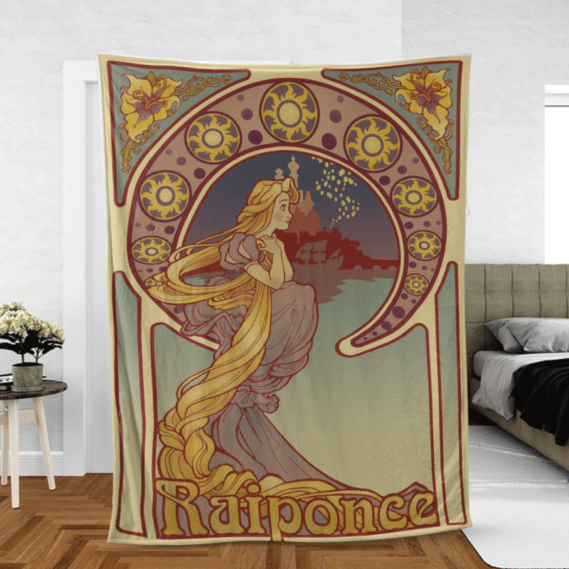 So Beautiful Rapunzel Tangled Cartoon Disney Ver5 Gift Lover Comfy Sofa Throw Blanket Gift