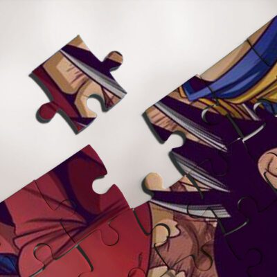 Songoku x Monkey D. Luffy Gifts Lover Jigsaw Puzzle Game Songoku Funny Fan Gift 3