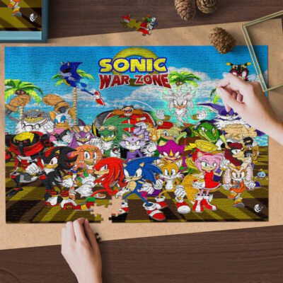 Sonic War Zone Jigsaw Puzzle Game, Sonic All Characters Video Game Fan Gift 2 Sonic War Zone Jigsaw Puzzle Game Sonic All Characters Video Game Fan Gift 2