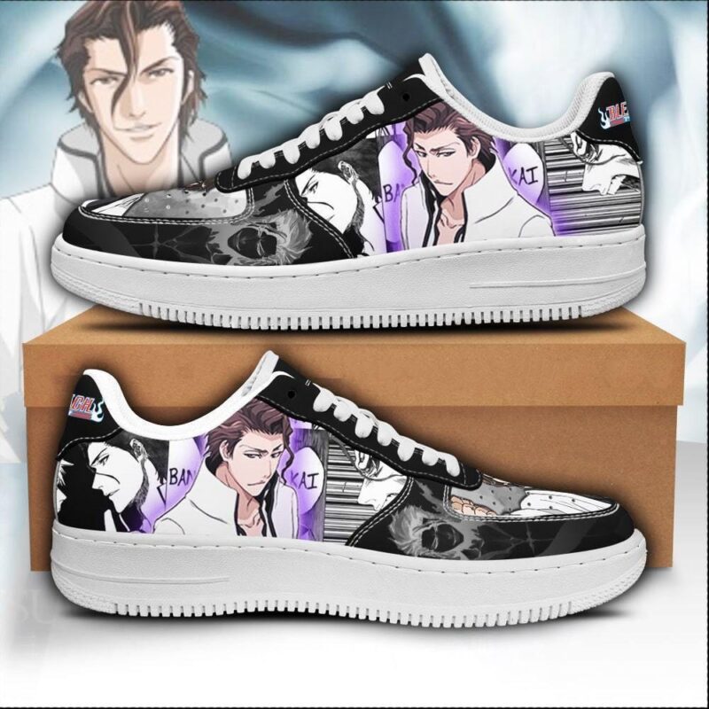 Sosuke Aizen Sneakers Bleach Anime Shoes Fan Gift Idea Air Force 1 Sneakers