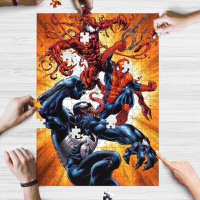 Spider Man And Venom Maxinum War Movie Marvel Comics Ver3 Gifts Lover Jigsaw Puzzle GameMarvel Spider Man Venom Fan Gift 2