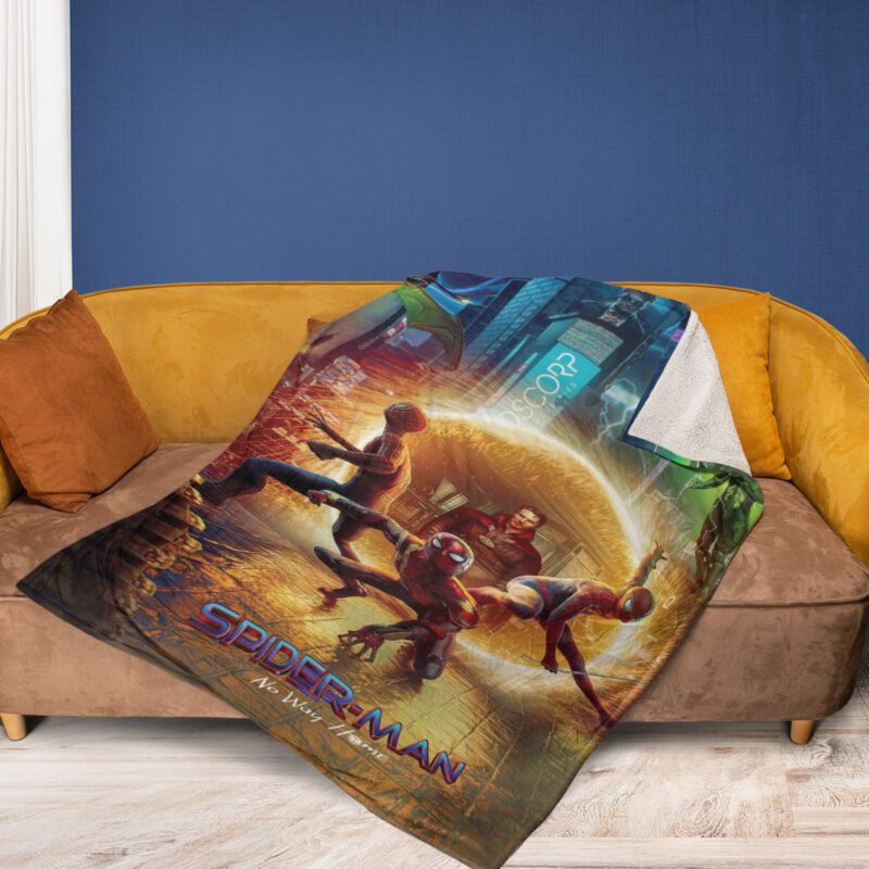 Spider Man No Way Home 4 Gift For Fan Comfy Sofa Throw Blanket Gift