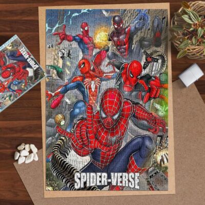 Spider Man Into the Spider Verse Jigsaw Puzzle Game, Spider Man Into the Spider Verse Gift, Spider Man Gift Puzzle Game 2 Spider Man Gift Puzzle Game