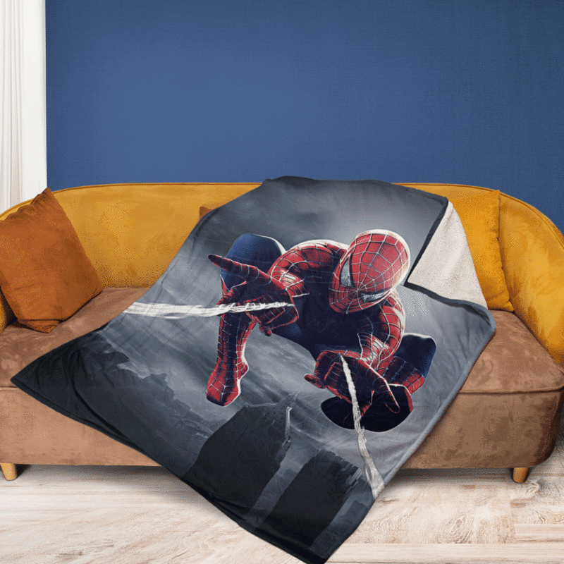 Spider Man Is Here Marvel Comics Ver15 Gift Fan Spider Man Marvel Comics Premium Comfy Sofa Throw Blanket Gift 2
